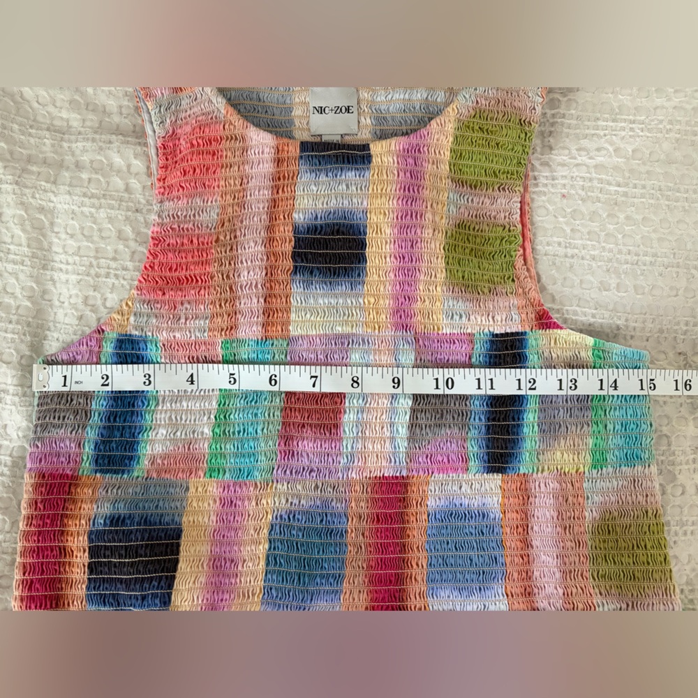 NIC+ZOE Multicolor Patchwork Maxi Dress - Pink, Blue, Green, Yellow - w Pockets - Picture 9 of 9